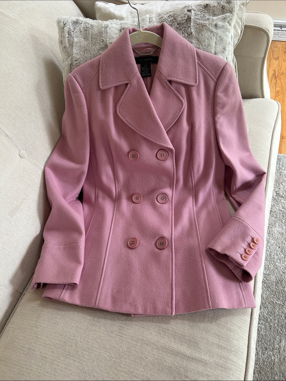 The Limited Women's Mauve Pea Coat